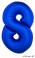 Ballon alu chiffres 102 cm bleu